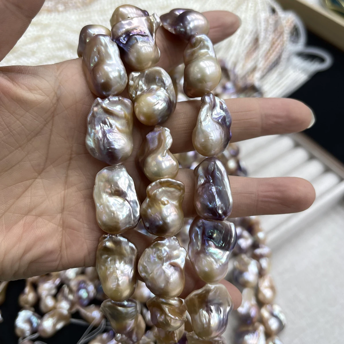 Natural Freshwater Baroque Purple Pearls Irregular Shape Loose Spacer Beads for Jewelry Making Diy Bracelet Necklaces Earrings