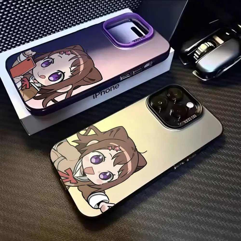 Funda para Teléfono GANSO BanG Dream Chan Kasumi Toyama para iPhone 17, 16, 15, 14, 13, 12, 11, Mini, Pro, E, MAX, Acabado Mate Candy
