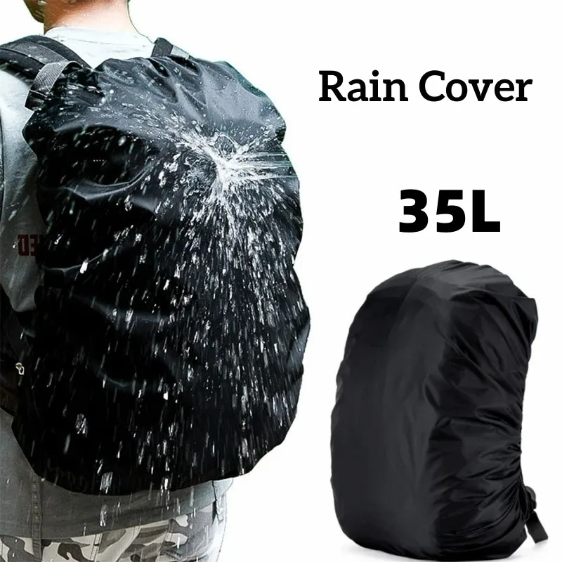 1pc 35L Waterproof Backpack Cover Dustproof Rain Cover For Backpack Rainproof Cover Outdoor Camping Hiking Climbing Bag