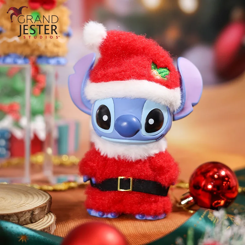 

Disney Stitch Blind Box Christmas Stitch With Outfit Series Anime Figure Kawaii Stitch Collection Model Kids Christmas Gifts