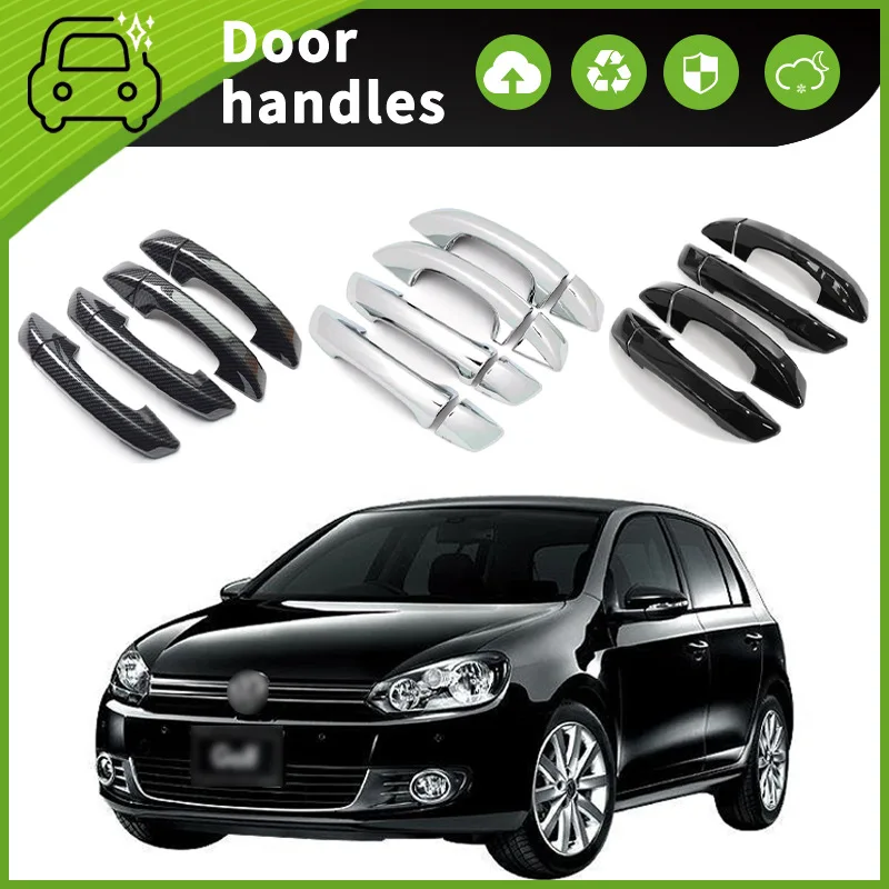 

Для 09-13 Volkswagen Golf 6, украшение для дверной ручки, яркая полоса, защитная наклейка против царапин для дверной ручки чаши
