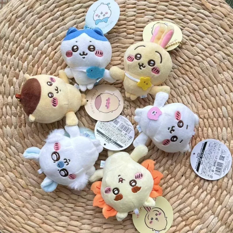 Self Mocking Bear Chiikawas Magnetic Suction Hand in Hand Hachiware Usagi Doll Plush Pendant Cute Cartoon Girl Anime Kawaii Gift