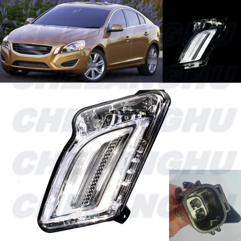 

For Volvo S60 2011 2012 2013 Left Side Front Bumper LED DRL Daytime Running Light Fog Lamp Light 31278557