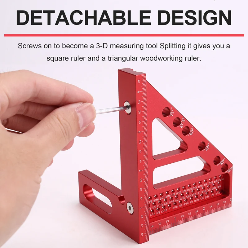 Measurement Tool Woodworking Square Protractor Aluminum Alloy Woodworking Square With Dowel Pins Angler Scriber