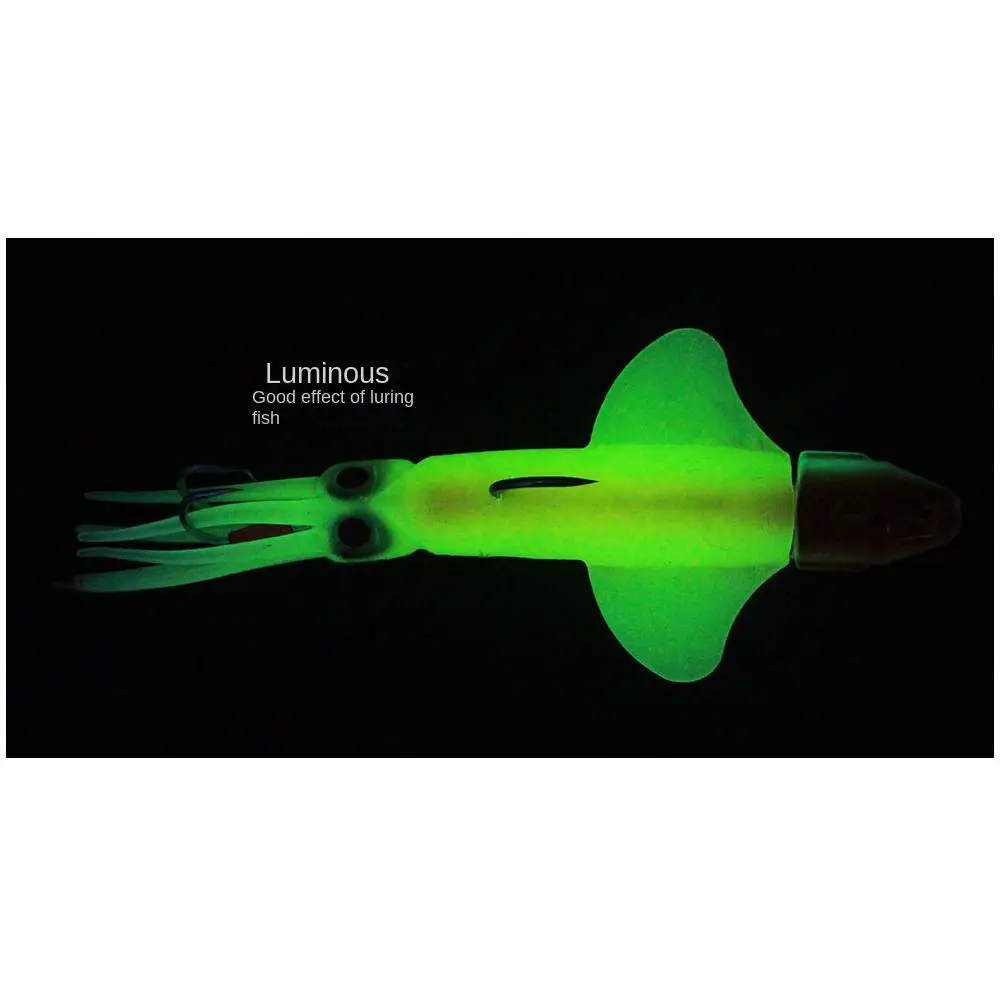 210mm 120g/215mm 150g Saltwater Octopus Bait Iron Plate Lead Head Soft Silicone Squid Skirt Lure Artificial Portable