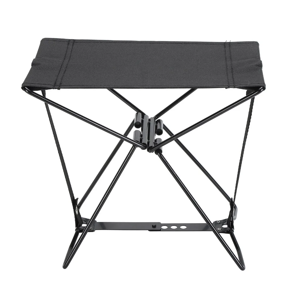 Steel Frame Camp Chair X Frame Stable Structure Portable Canvas Seat Wear Resistant Compact Lightweight Build