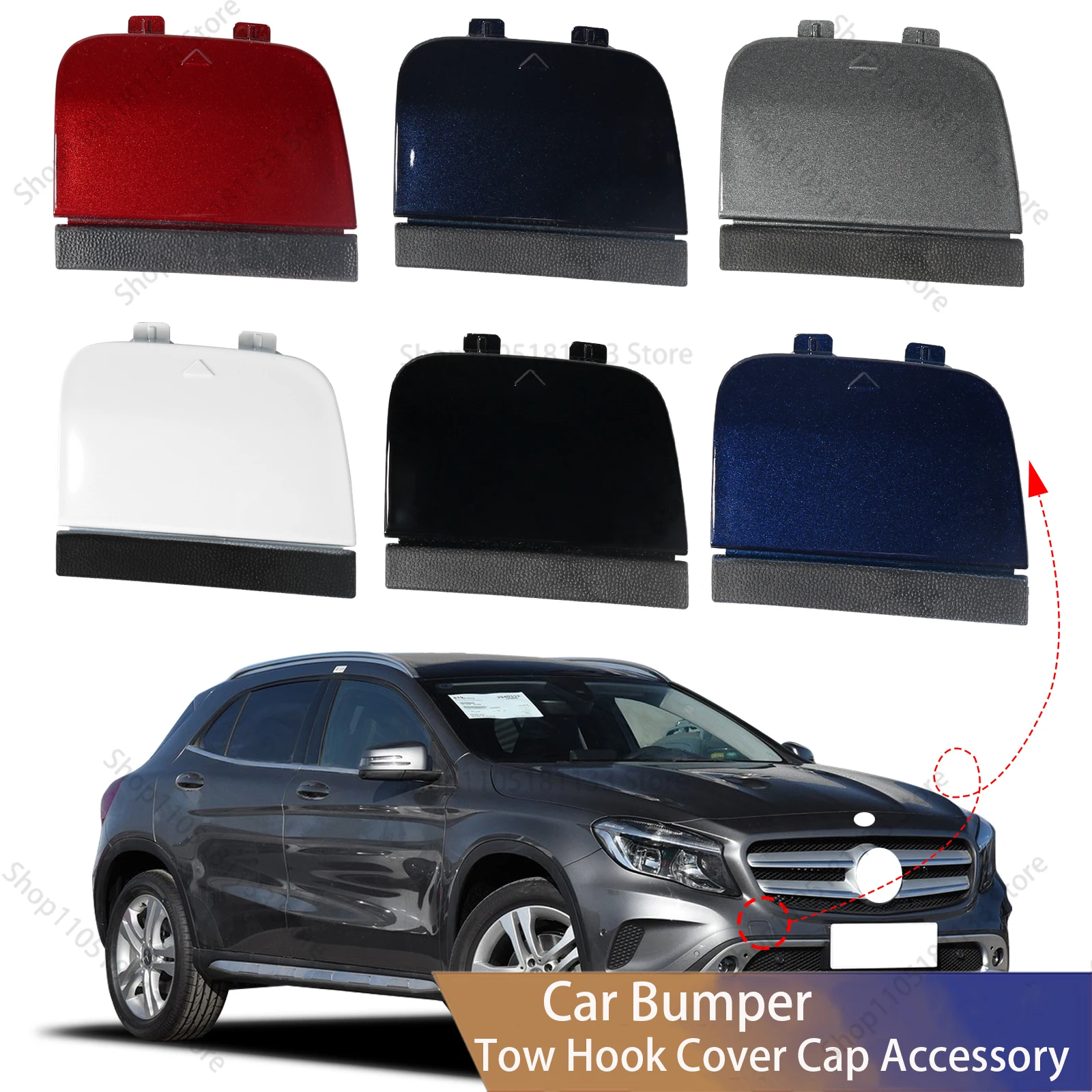 For Mercedes GLA Class X156 2012-2016 Front Bumper Tow Hook Cover 1568850722 Precision Fit Professional Grade Installation