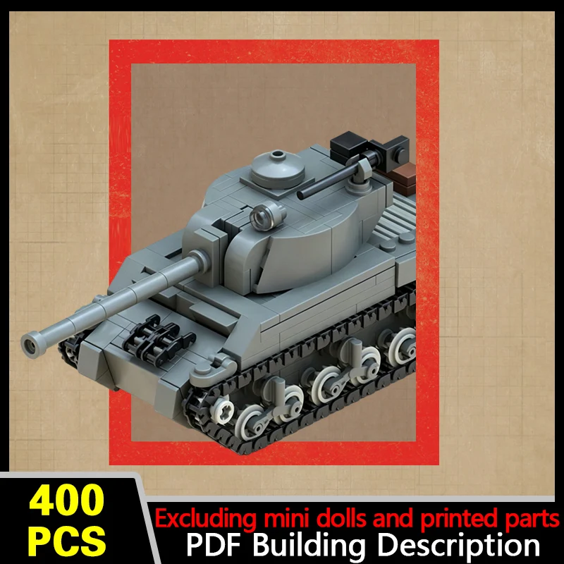 Light-Duty Military Tank Model MOC Building Bricks War Equipment Style Modular Technology Gifts Holiday Assemble Toys Suit