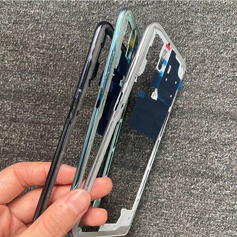 

10PCS New Middle Frame Front Bezel Back Housing Case Mid Plate 4G Replacement For Xiaomi Redmi Note 10 M2101K7AI M2101K7AG