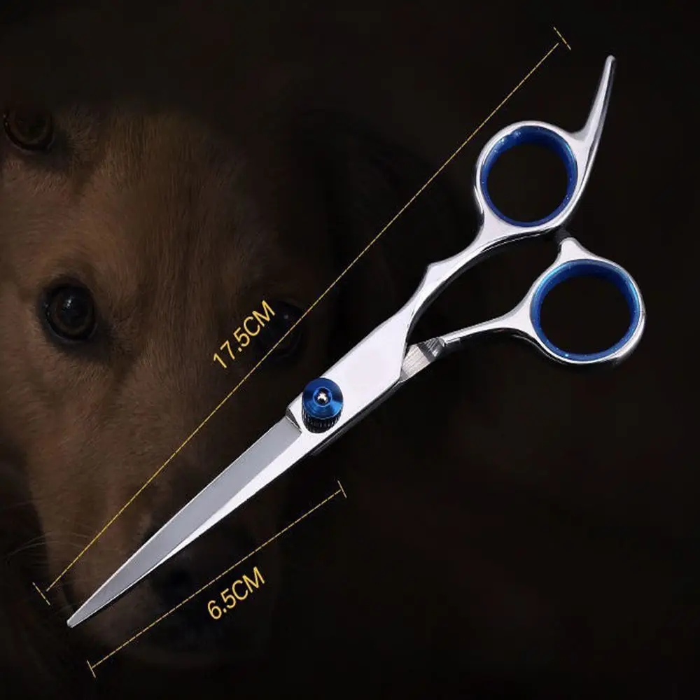 Dog Cutting Hair Professional Pet Grooming Stainless Steel Scissors Set Straight Curved