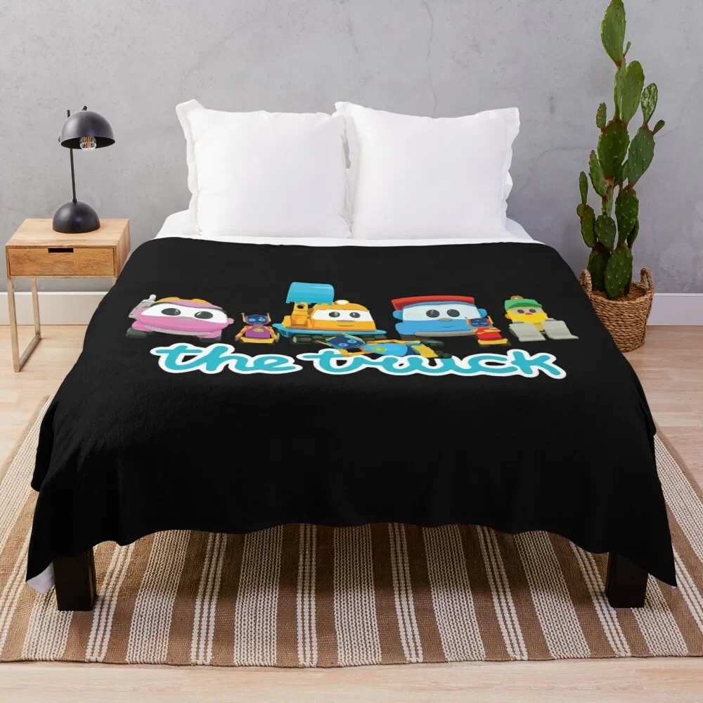 LEO the truck, LIFTY, SCOPP, ROBOTS LEA custom landscape order Sticker Throw Blanket Winter beds Decoratives Cute Plaid Blankets