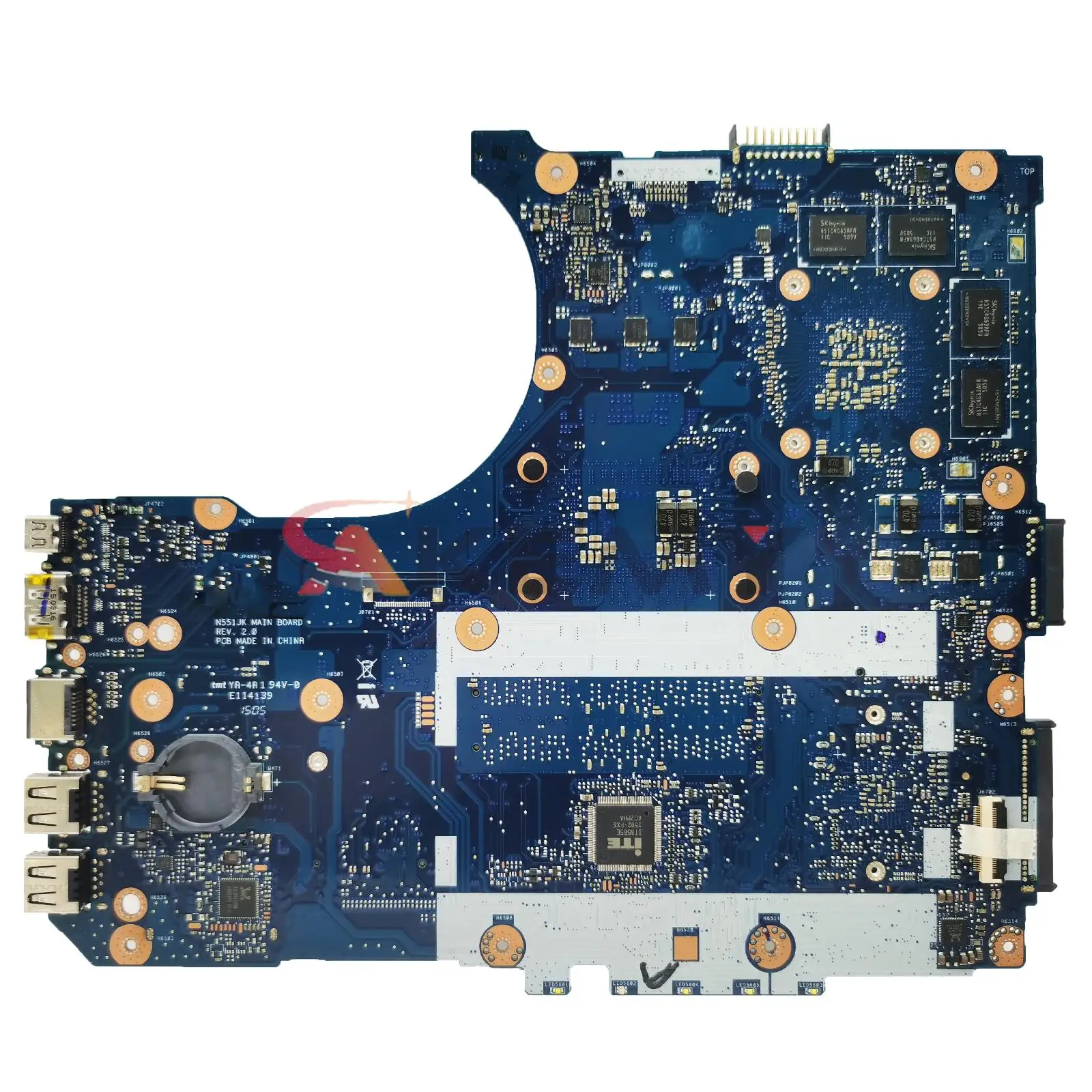 Placa-mãe do portátil Mainboard para ASUS, N551J, I5, I7, 4ª Geração, GTX850, GTX860, GTX950, N551JW, N551JX, N551JK