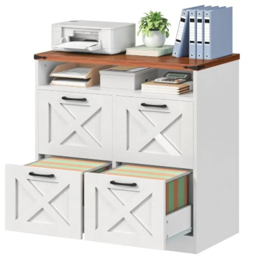 4 Drawer File Cabinet, Farmhouse Filing Cabinet, Printer Stand