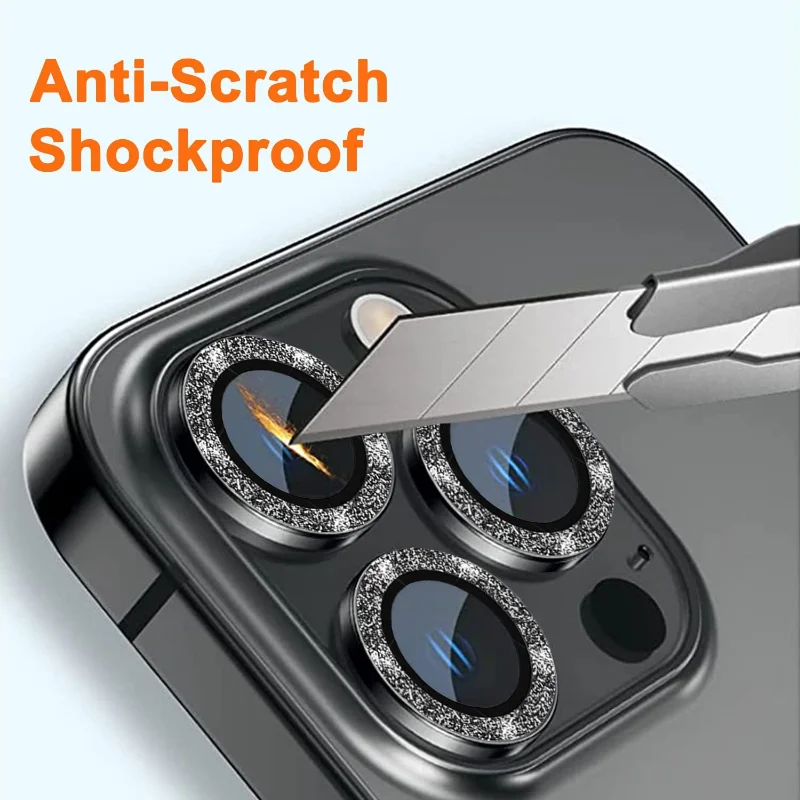 Camera Lens Protection Glass for iPhone 14 13 12 11 Pro Max Lens Metal Ring Protector On iPhone 12 13 Mini 14Plus 15 ProMax Film