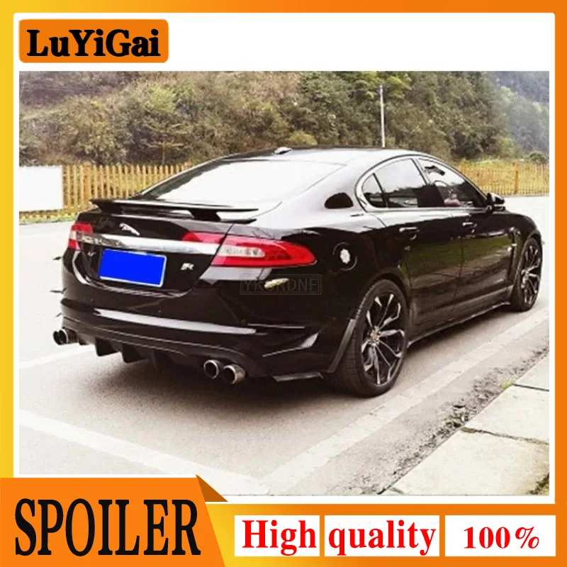 For Jaguar XF 2012 2013 2014 2015 ABS Plastic Unpainted Color Rear Roof Spoiler Wing Trunk Lip Boot Cover Car Styling