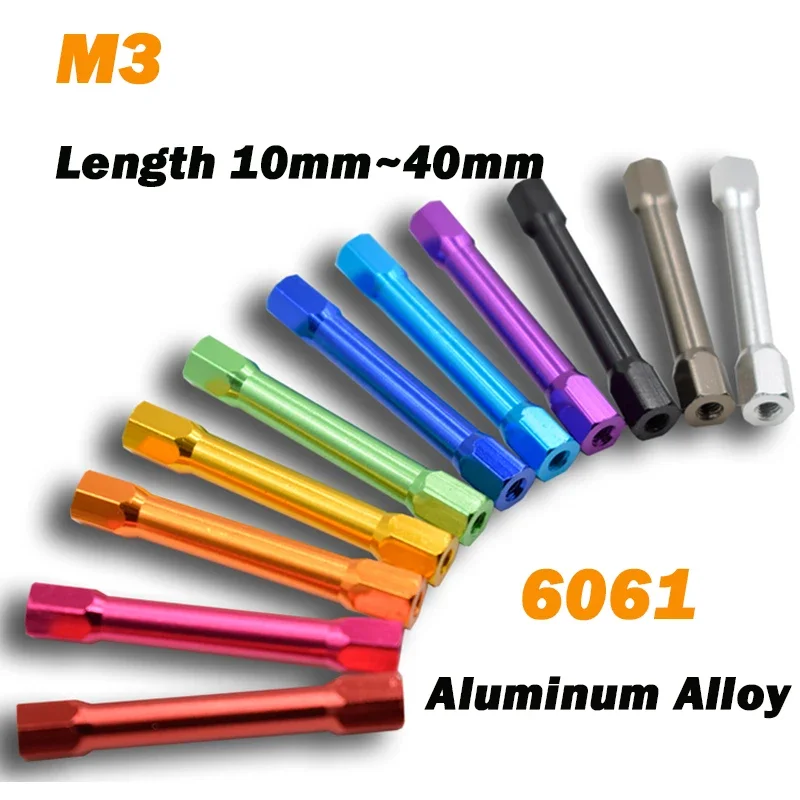 1/5/Pcs M3 Colourful Hex Aluminum Standoff Spacer Column FPV M3*10/15/20/25/28/30/35/40mm Quadcopter Drone Fastener