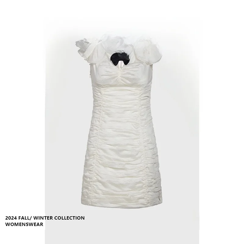 Vestido Feminino Plus Size Forever 21 com Babados no Ombro, Elegante, Estilo Verão, Peça Única, Outro Material, 100%