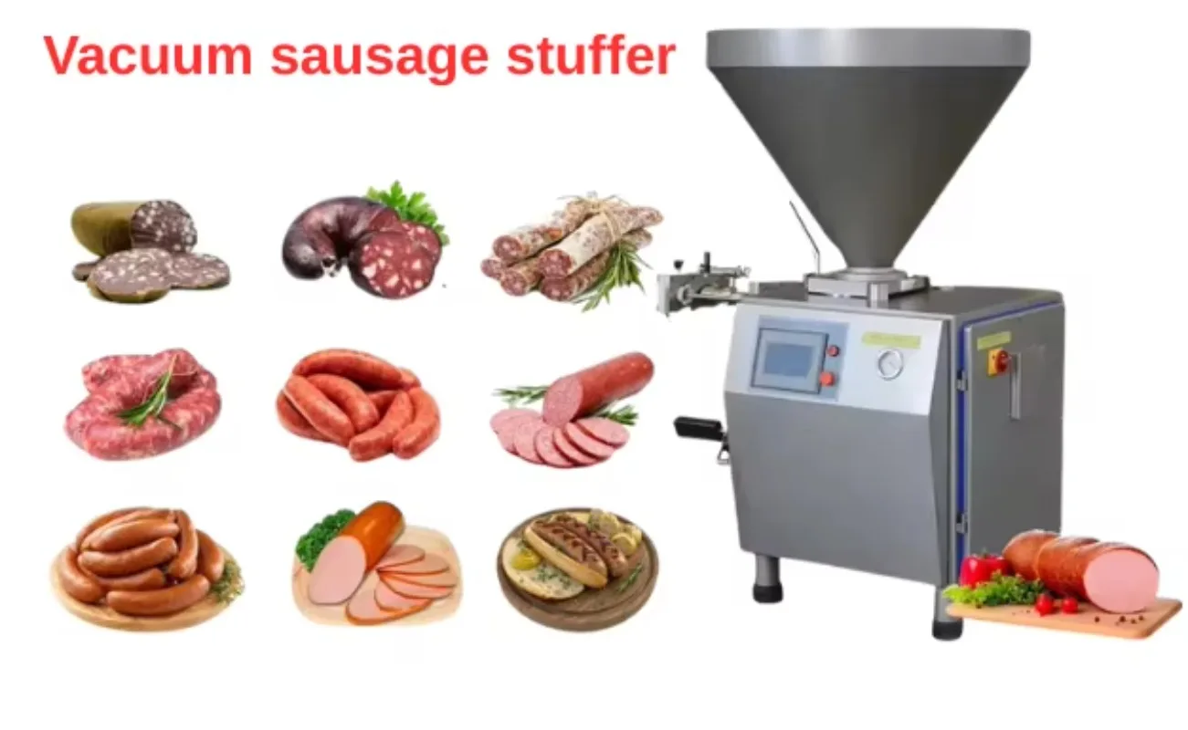 Automatic sausage stuffing machine for German sausages and meat products