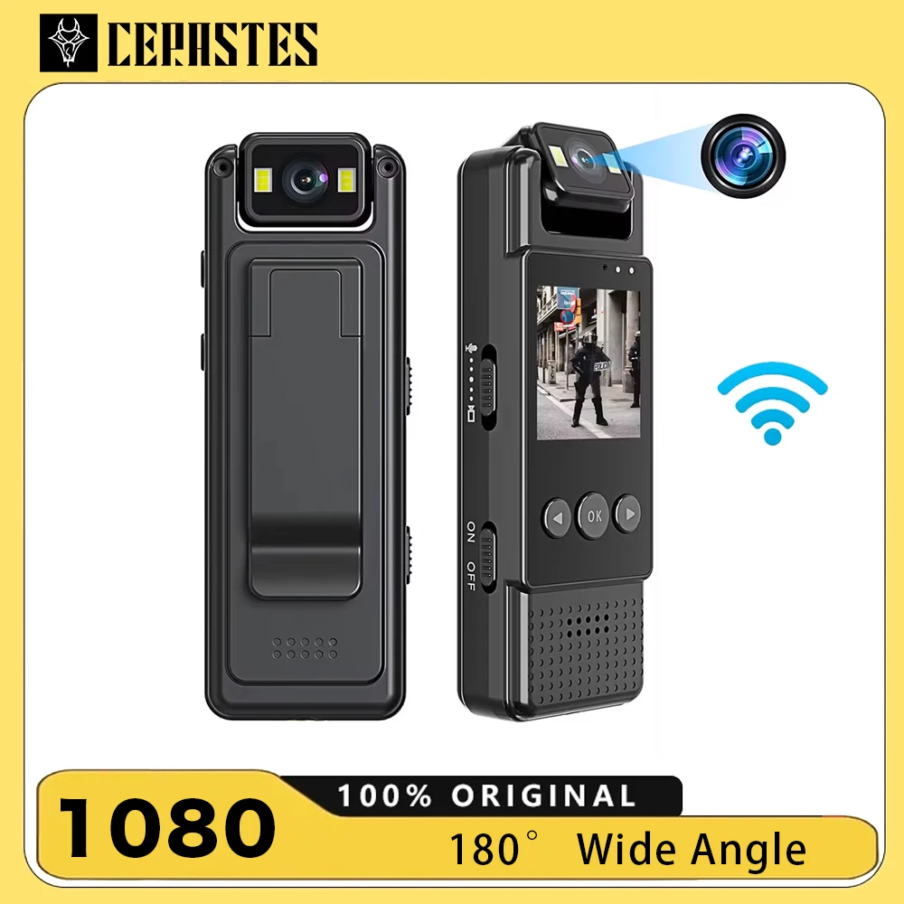 

Wifi Mini Camera 1080P Portable Digital Video Recorder Worn Police Small Body Cam Night Vision DV Miniature Camcorde