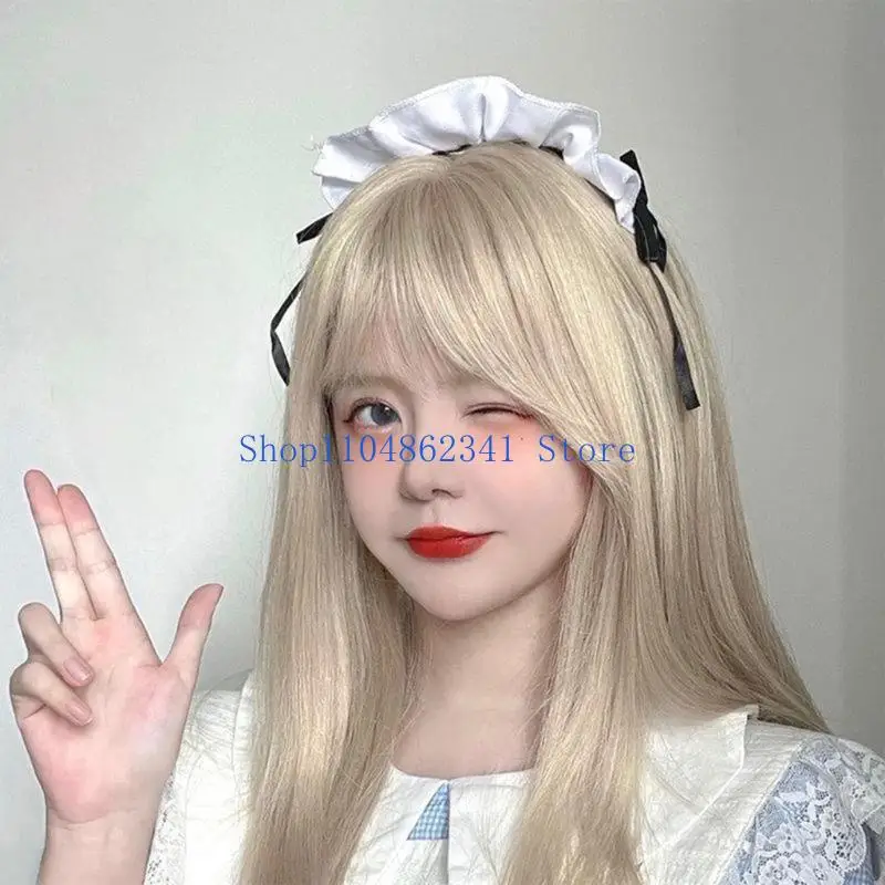 5asd Người Giúp Việc Băng Đô Quấn Tóc Xù Đầu Người Giúp Việc Cosplay Tóc Vòng Mũi Cho Nữ Cô Gái