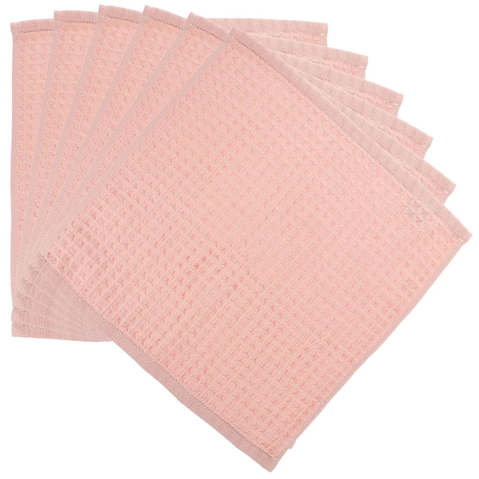 

6 Pcs Towel Set Waffle Towels For Bathroom Cotton Waffle Weave Oversized Pink Bathroom Child Drying Face Body Spa Fitness