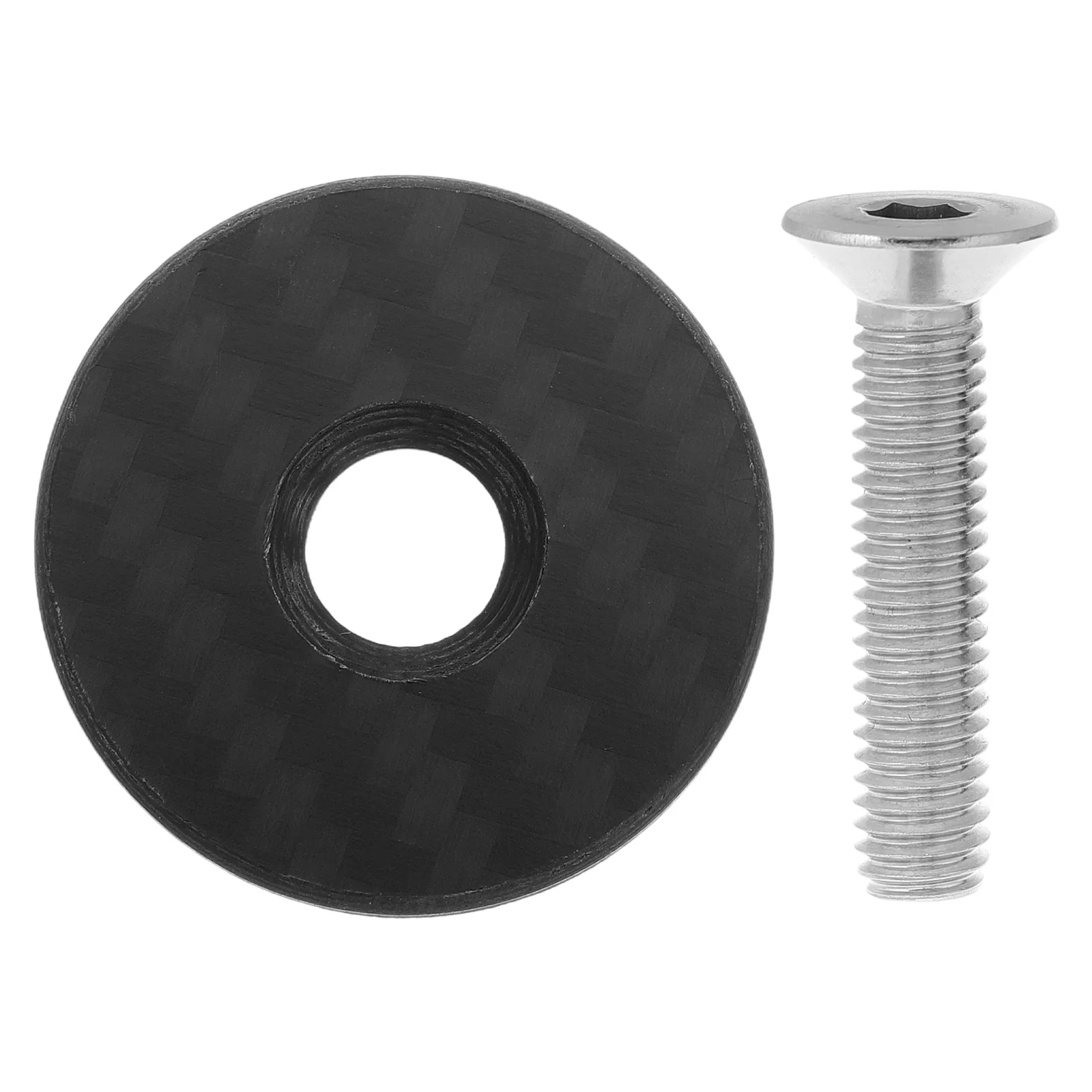 Bicycle Stem Cover Bike Cap Headset Screw Bolt Caps Front Carbon Fiber