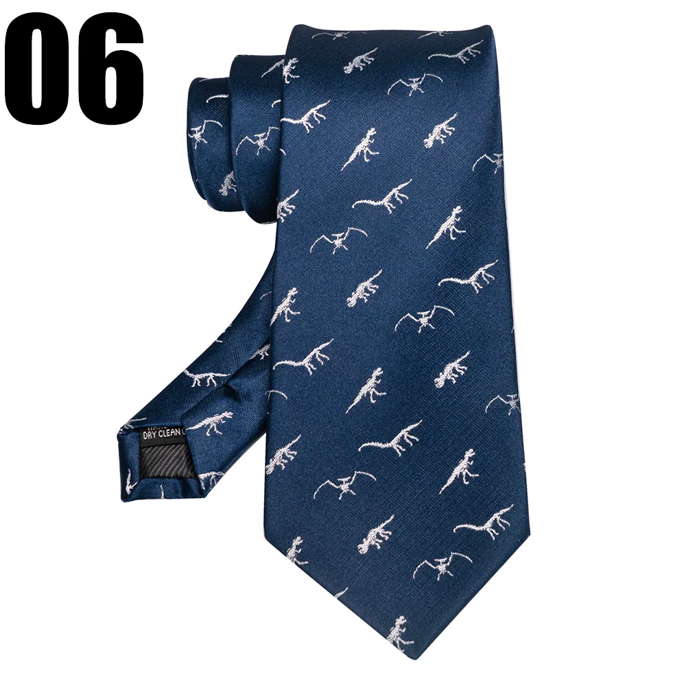 EASTEPIC 8 cm rot-blaue Jacquard-Krawatten für Herren, Herren-Krawatte, hochwertiges Accessoire, Geschäftsgeschenk, Fuchs, Drache, Flamingo, Schnecke, Ente, Tier – Detail 14