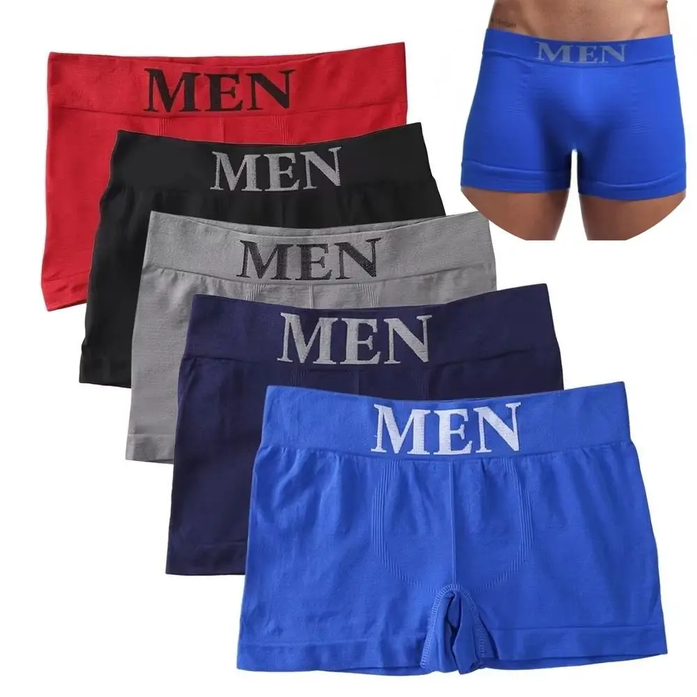 

High Quality High Elastic Men's Boxer Briefs Breathable Elastic Solid Color Panties Comfortable Fit Soft Slim Briefs Daily Wear
