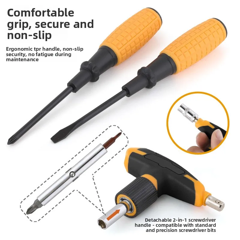 2026 Home Repair Hardware Tool Box 30pcs Screwdriver Wrench Hand Disassembly Tools