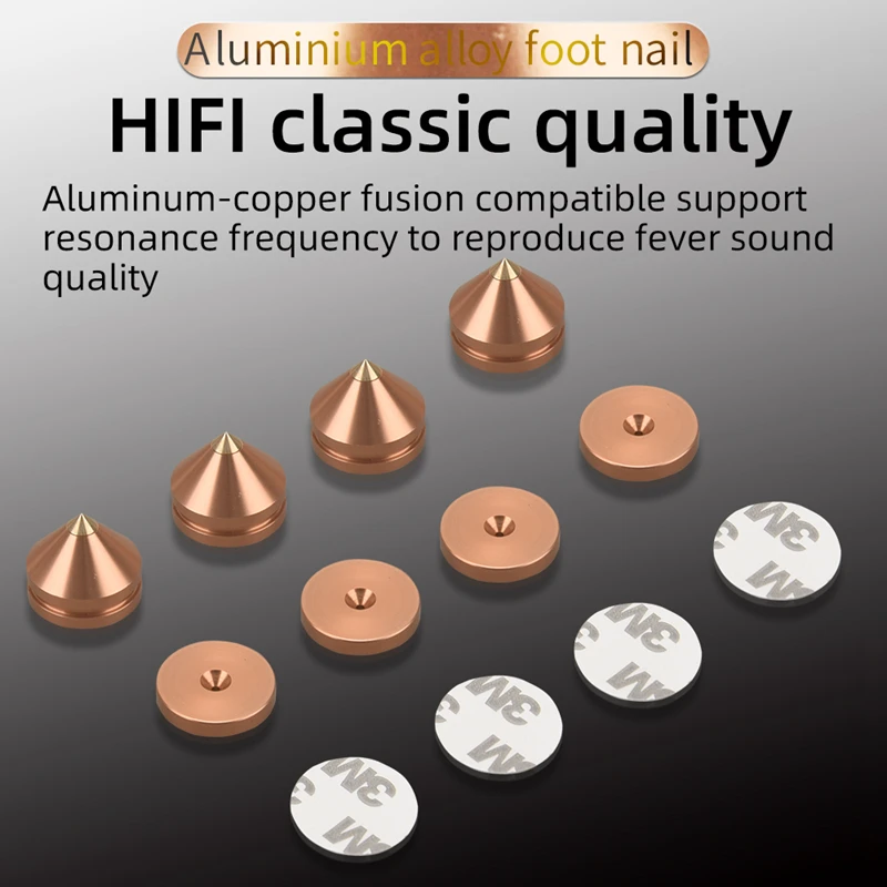 Hifidiy Sống 4 Bộ 4 Loa Chân Đệm Chân Hợp Kim Nhôm Kim Loại (Không Phải Gỗ Tự Nhiên) gai Nón Tầng Nail Chân M23 * 20