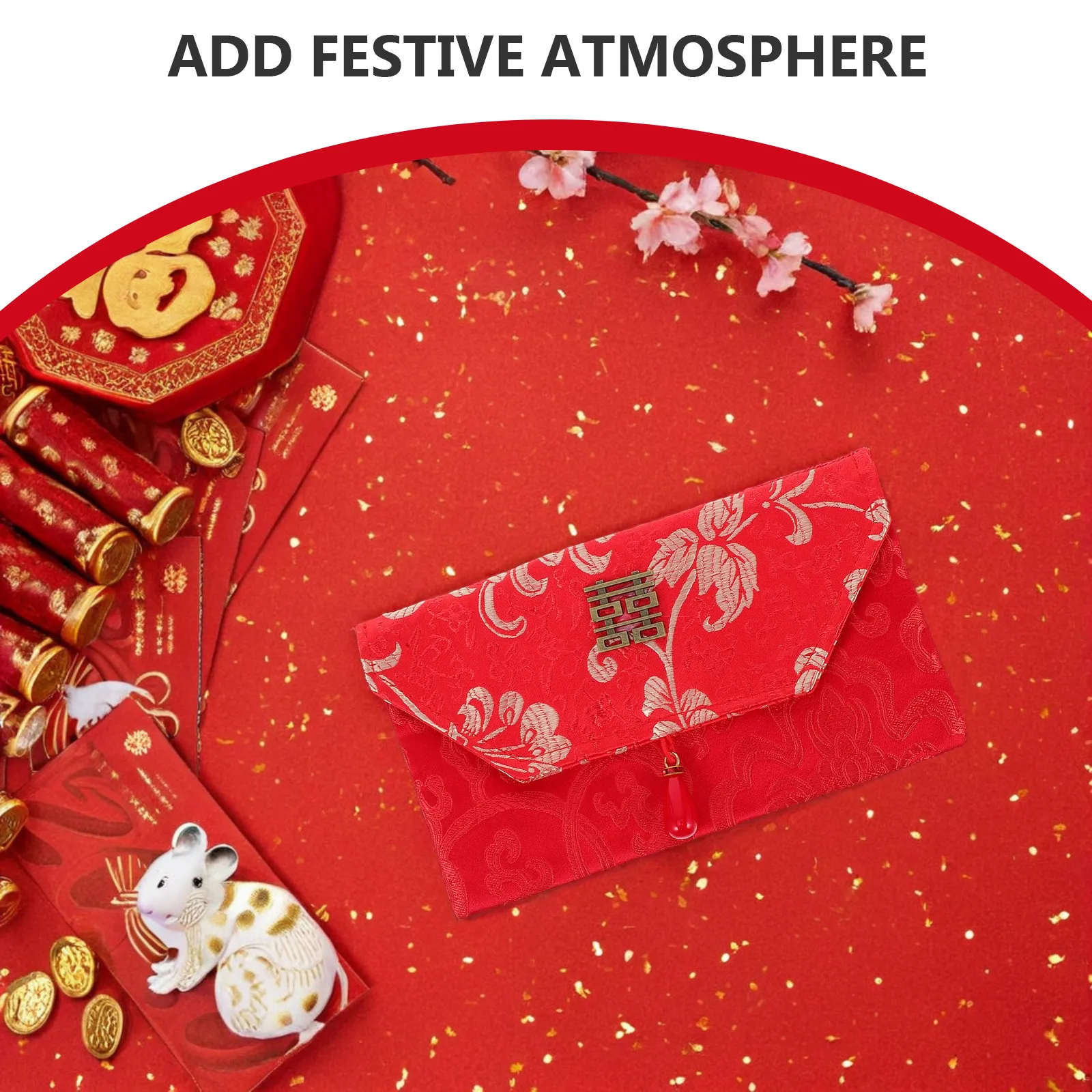 

Chinese Red Envelopes Premium Wedding Cash Holders Festive Lucky Money Pockets for New Year Lunar Festival Wedding Blessing Gift