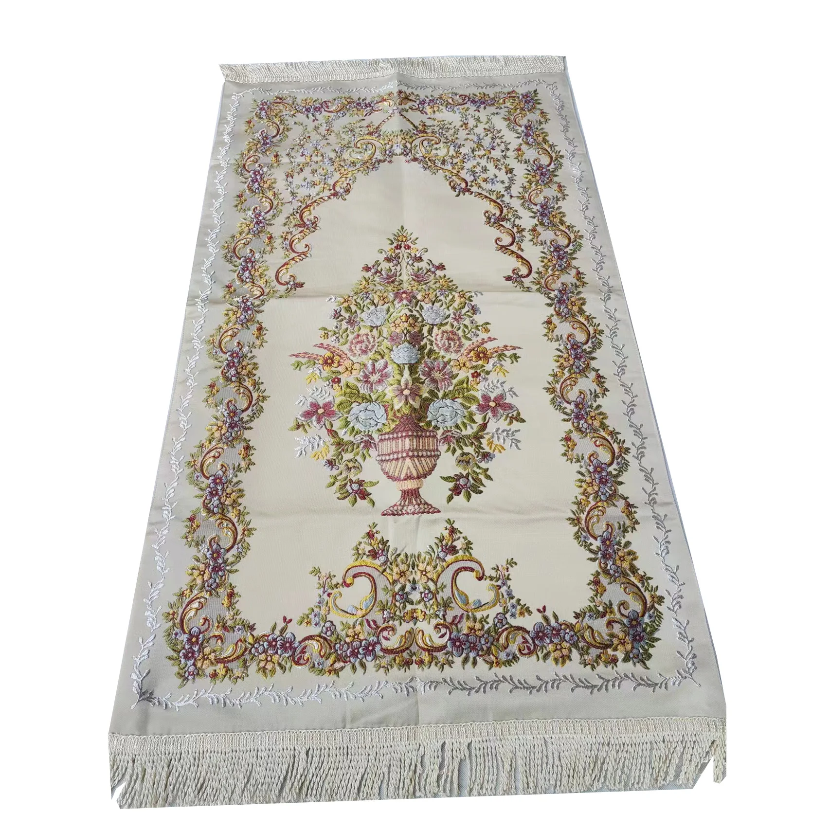 Embroidered Kaaba Pattern Prayer Mat
