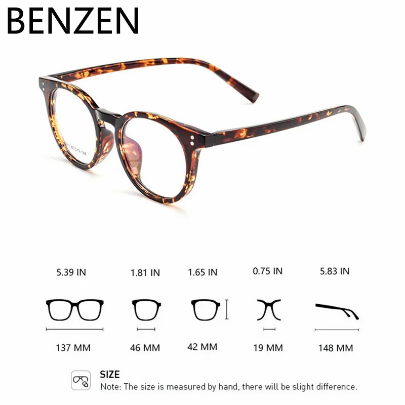 إطار نظارات دائري عتيق من بارزين للرجال والنساء إطار نظارات TR للسيدات