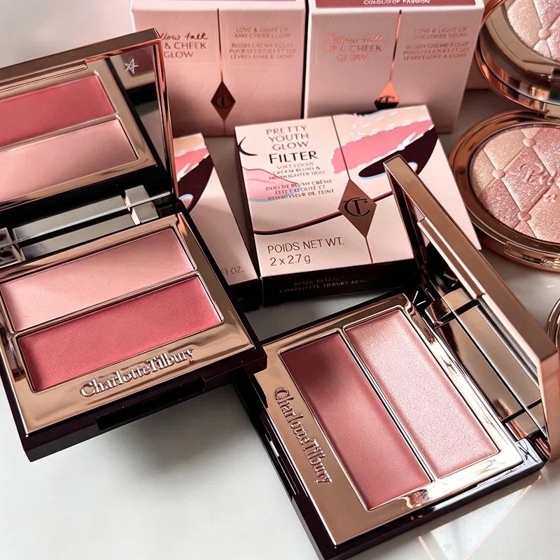 CT Diamond Luminous Highlighter Powder Palette Metallic Cream High Light Eye Shadow Waterproof Face Brightener Natural Cosmetics