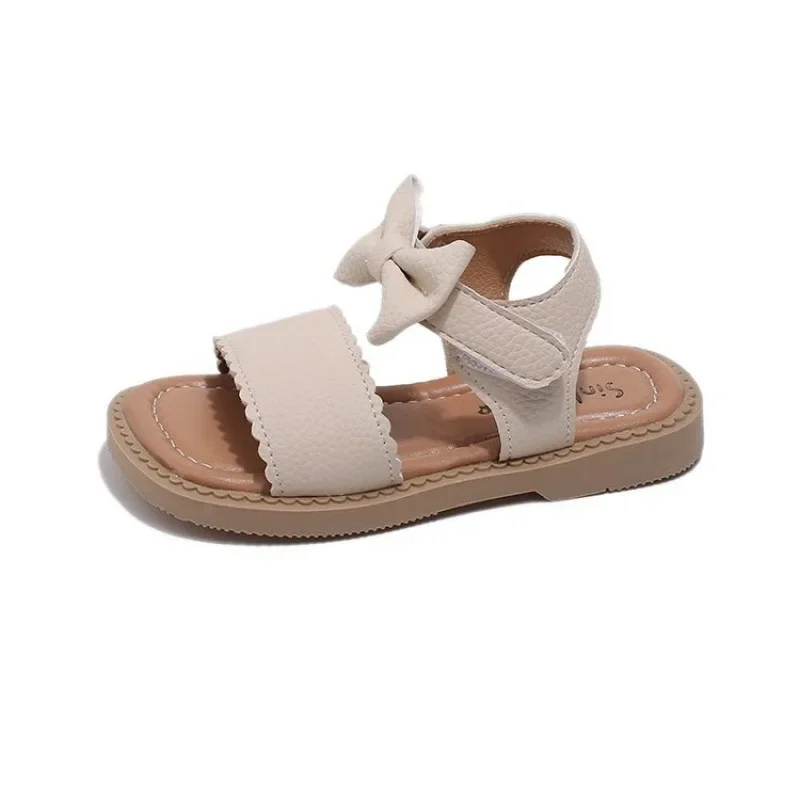 2024 New Summer Style Girls' comodi e alla moda sandali resistenti all'usura e scarpe da spiaggia antiscivolo per bambini grandi