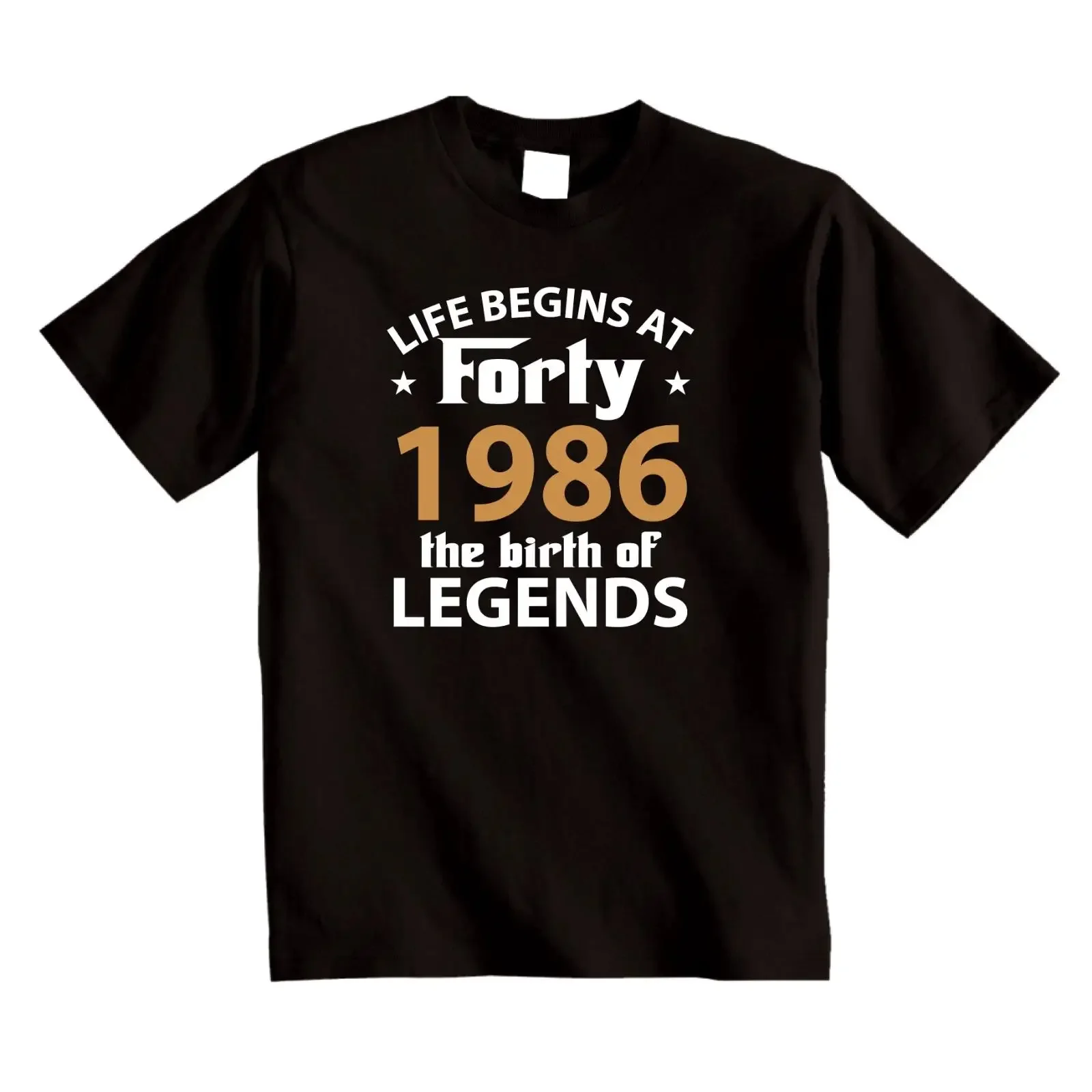 40 Geburtstag Geschenk T Shirt Life starts at FORTY 1986 Birth of Legends  vintage Washed Unisex Breathable designer clothes