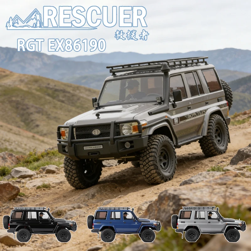 NEW RGT EX86190 Simulation LC76 RESCUER 1/10 RC Electric Remote Control 4WD Climbing Model Car Crawler RTR