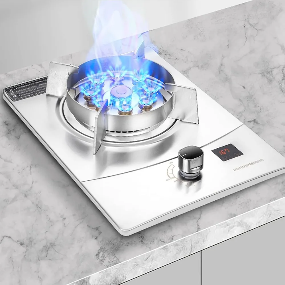 ガスコンロ、ビルトインガスコンロ、調理用、7.2KW、9口強火シングルバーナー、FFD付き、ステンレス製