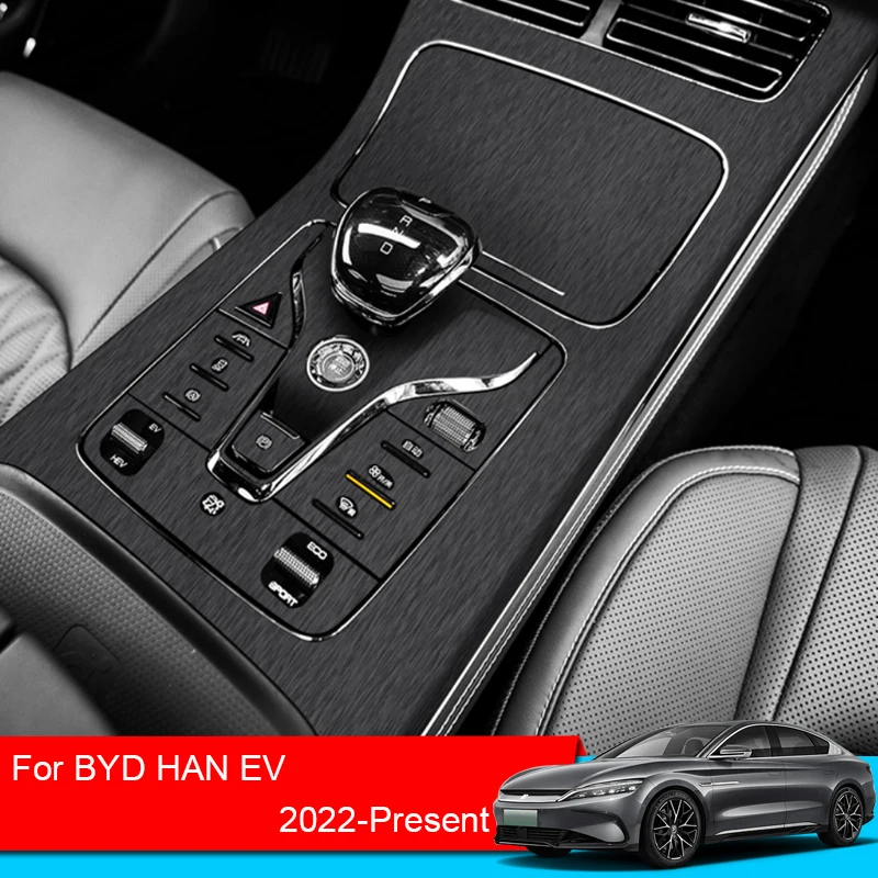 

Car Interior Sticker For BYD HAN EV 2022-2025 Lifting Window Panel Decal Gear Steering Wheel Protective Film Auto Accessory