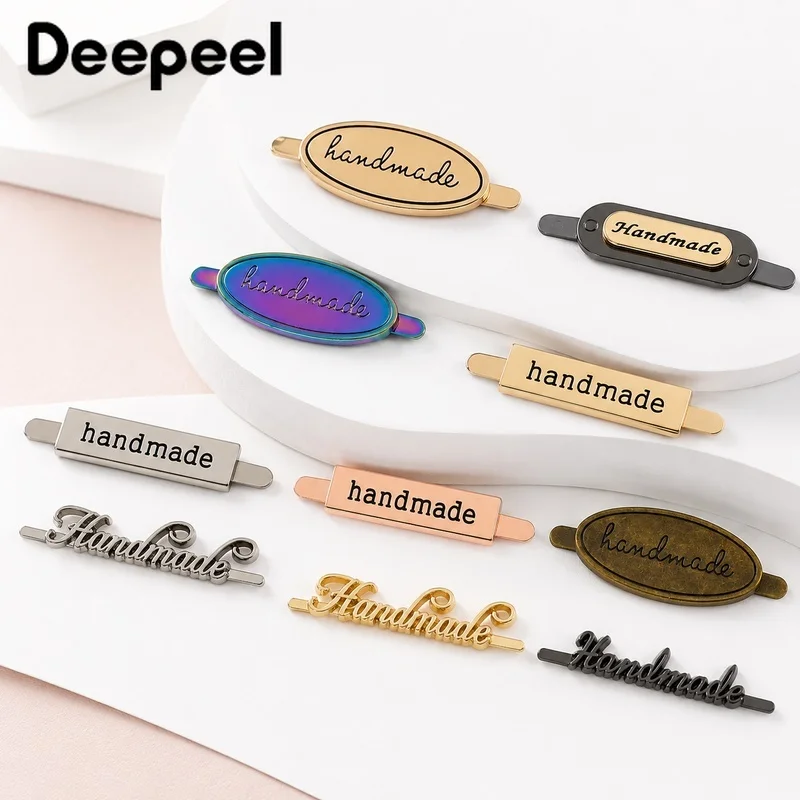 10/20Pcs 10-50mm Metal Decorative Handmade Labels Bag Tag Buckles Purse Clothing Button Clasp Hardware Accessories Sewing Trim