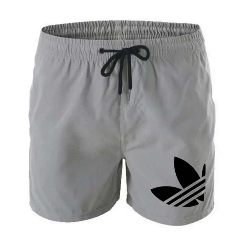 

Men's Summer Fashionable Leisure Fast Drying Swim Shorts Breathable Net Surf Beach Pants Elastic Waist Fitness Pants
