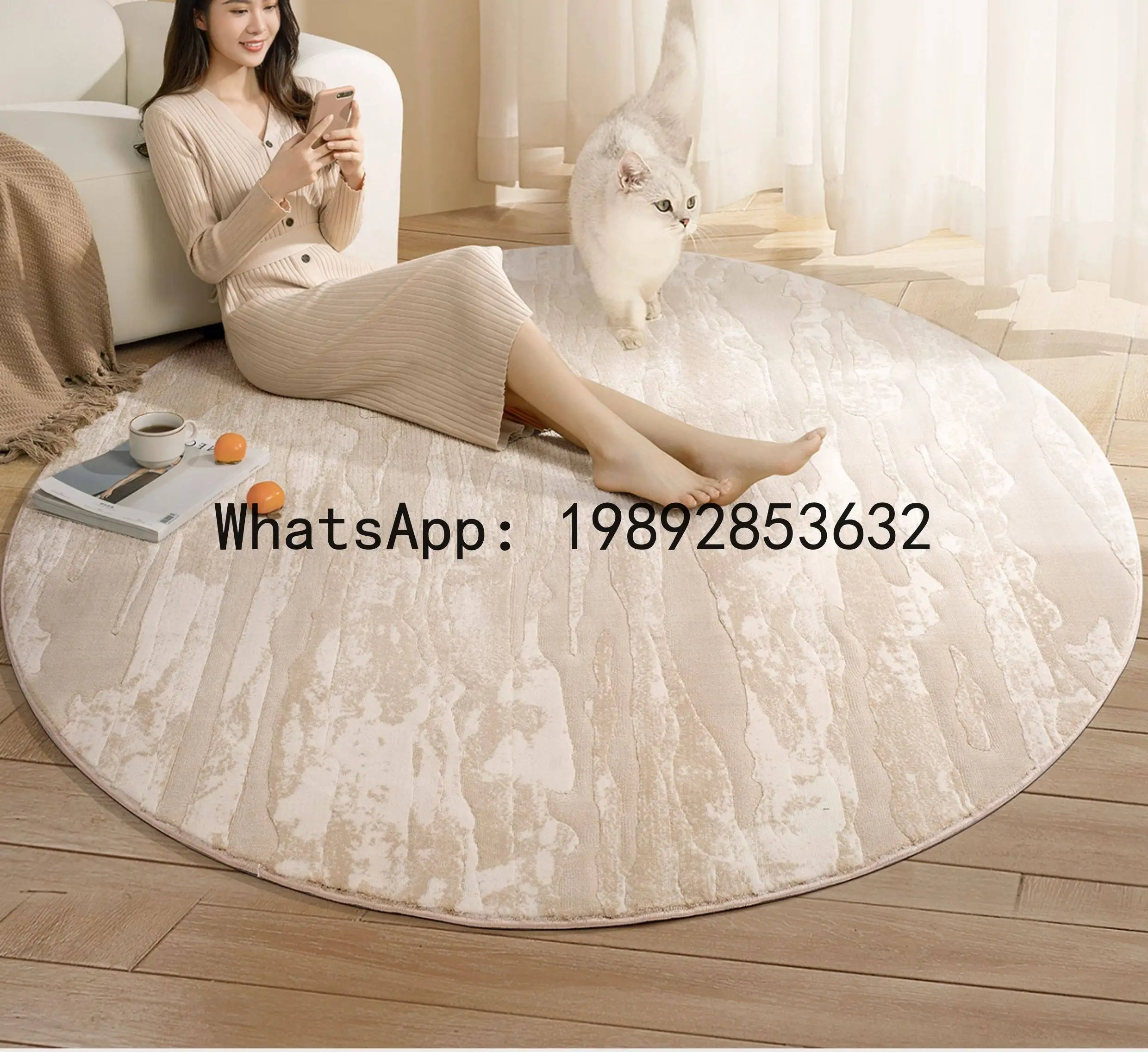 

PYJ round carpet removes formaldehyde Turkey imported Italian light luxury living room bedroom bedside blanket