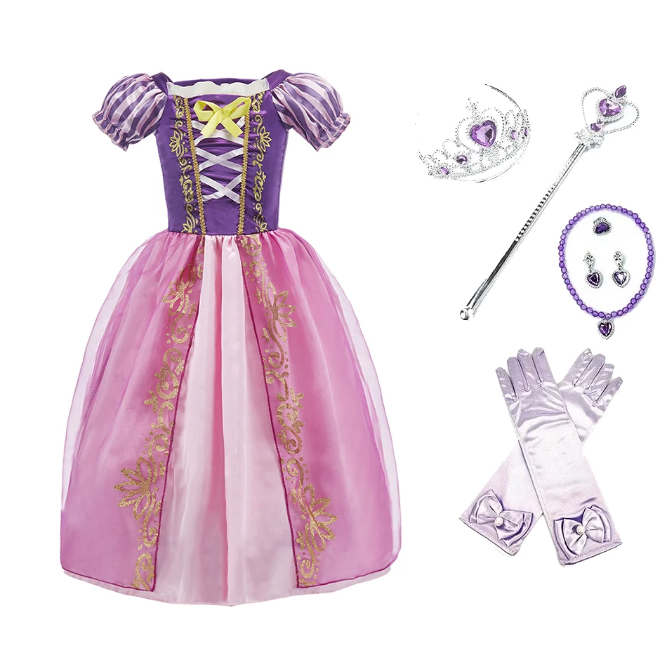 Baby Meisje Rapunzel Kostuum Kinderen Doornroosje Belle Sofia Jurk Kinderen Halloween Carnaval Party Prinses Jurk Meisje Vermomming
