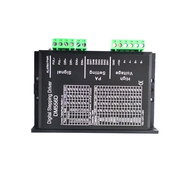 

(CLOS) Драйвер шагового двигателя DM556D 5.6A 24-50В, 256 микрокроков, высокопроизводительный цифровой ЧПУ для шаговых двигателей 17, 23, 34