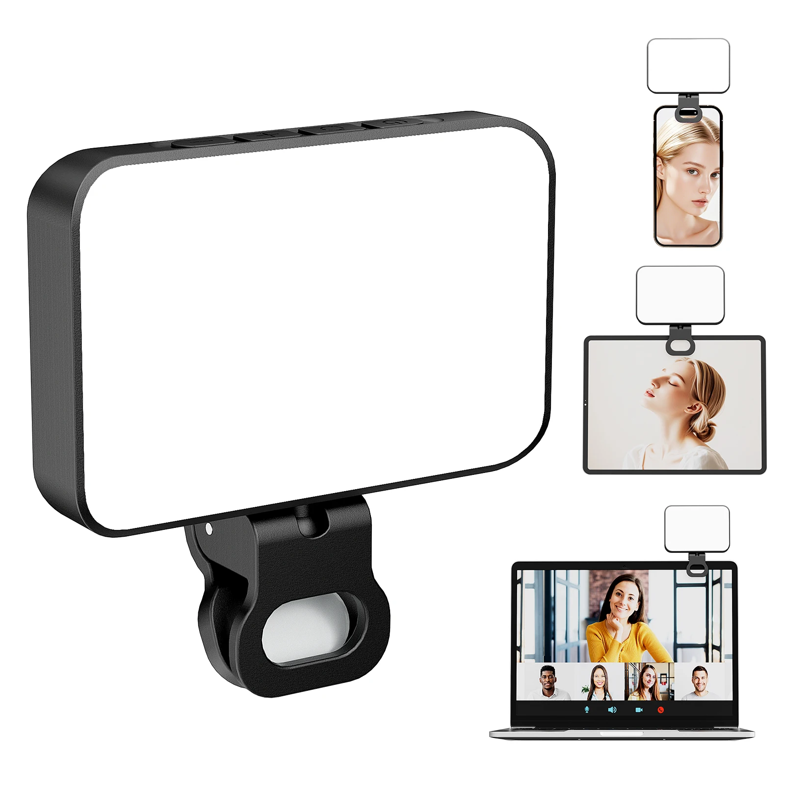 XJ102 Selfie Light 800mAh Rechargeable 3 Modes Adjustable Brightness Portable Pocket Fill Lamp for Video Conference