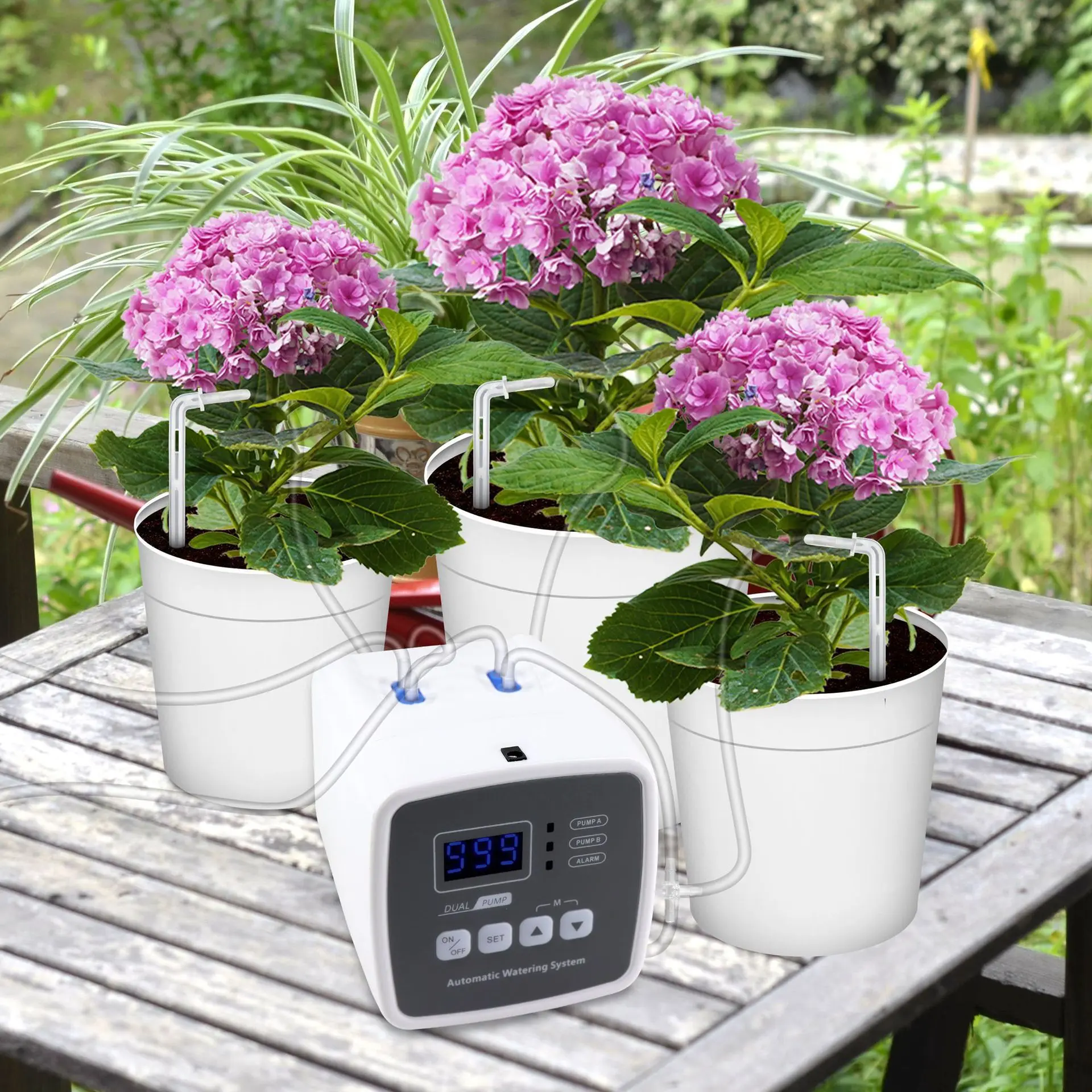 

timed automatic watering device, balcony lazy, flower watering device, household garden green plant drip irrigation controller
