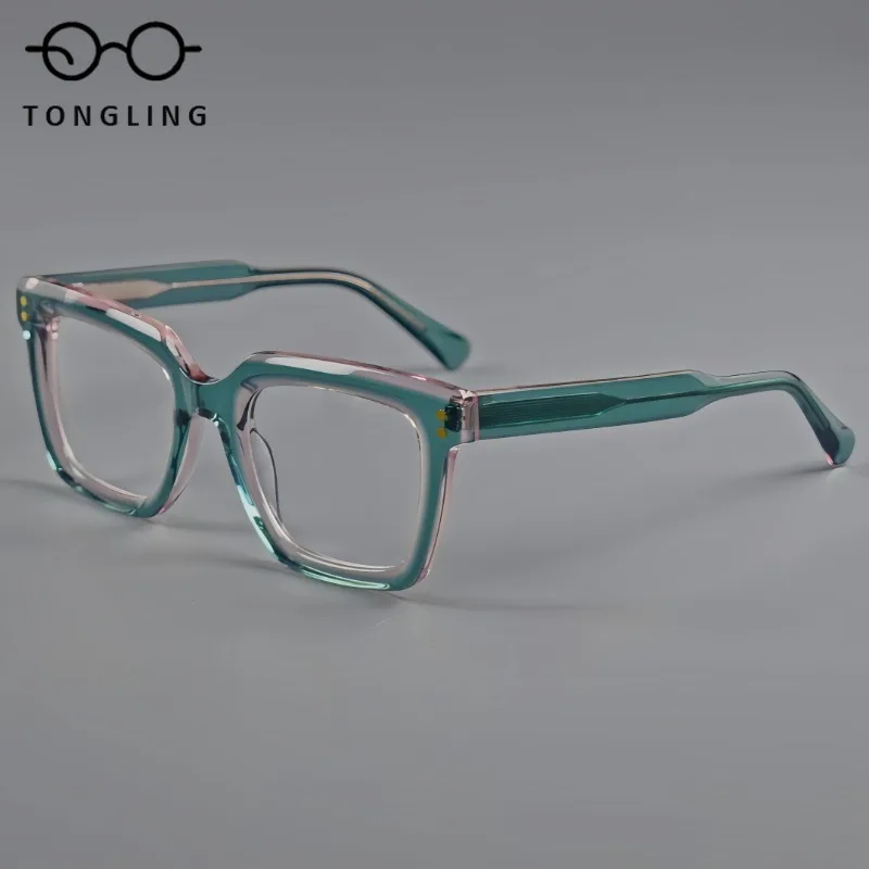 

2026 Новая классическая стильная оправа для очков из высококачественного ацетата для мужчин и женщин, модная, персонализированная, из плотного материала, квадратная