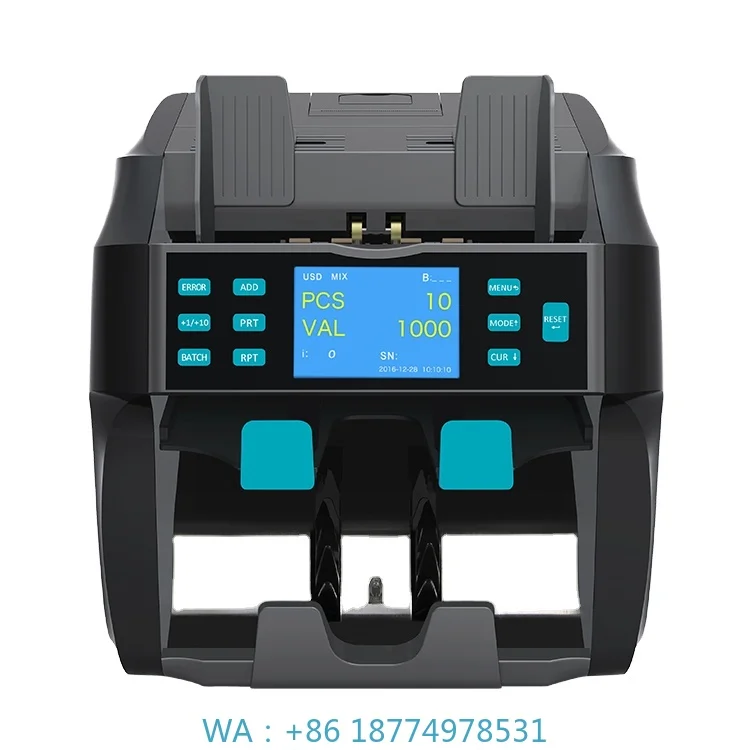 

Счетчик купюр CIS Счетчик наличных денег Машина для подсчета денег Многофункциональный счетчик ценностей валюты ДВА/DUAL/2