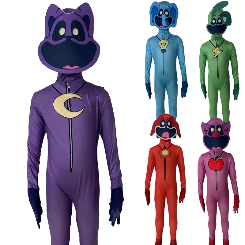 

Poppy Playtimecos Stage Show Halloween Tights Cosplay Costume Poppy Playtime Smiling Animal Costume