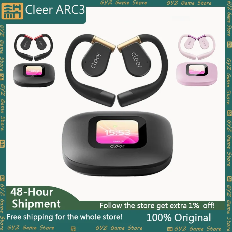 Cleer ARC3 No In-Ear Open Dolby Spatial Audio Ai Smart Wireless Bluetooth Sport Headphone On-Ear Bone Conduction Custom Earphone